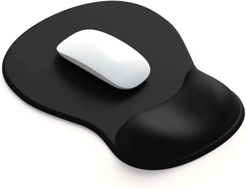 DemonChest ErgoComfort Gel Wrist Rest Mouse Pad-Ergonomic Office Mousepad with Wrist Support-Non-Slip, Design Desk Accessories Mat for Home&Game Decor (01Black) - Image 1